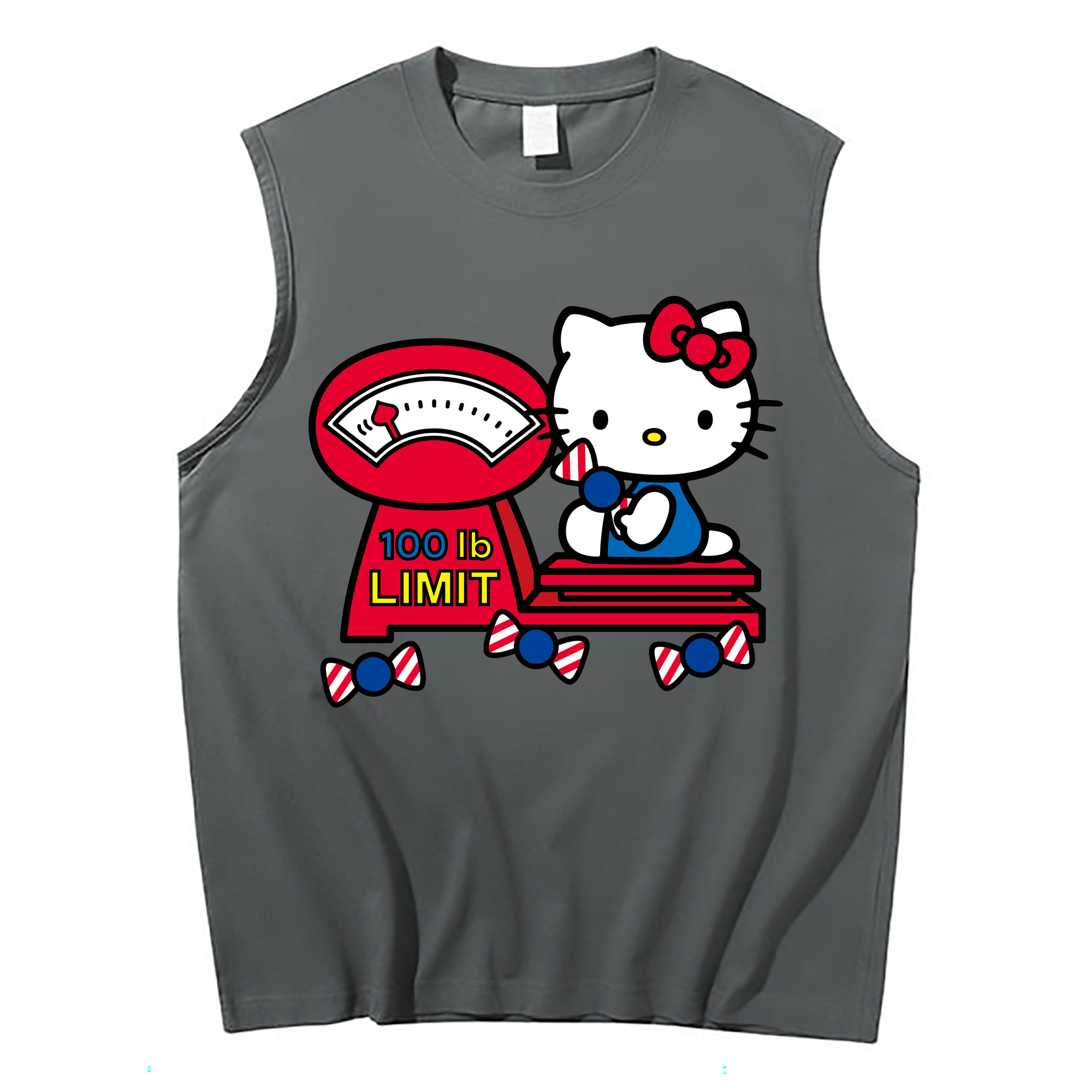 （画像用） Hello Kitty ハローキティ コットン100％タンクトップ（フロントプリント）
